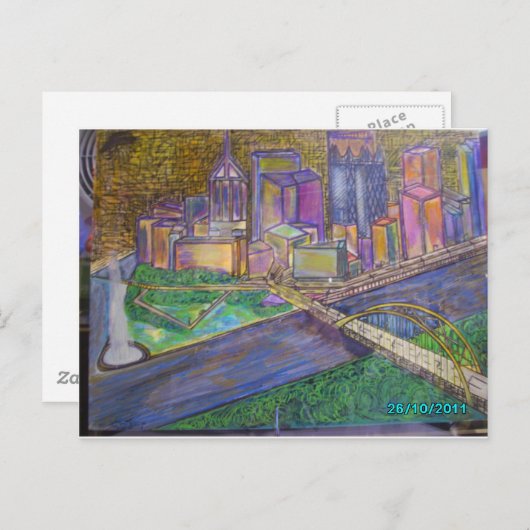 Pittsburgh Postkarte (Vorne/Hinten)