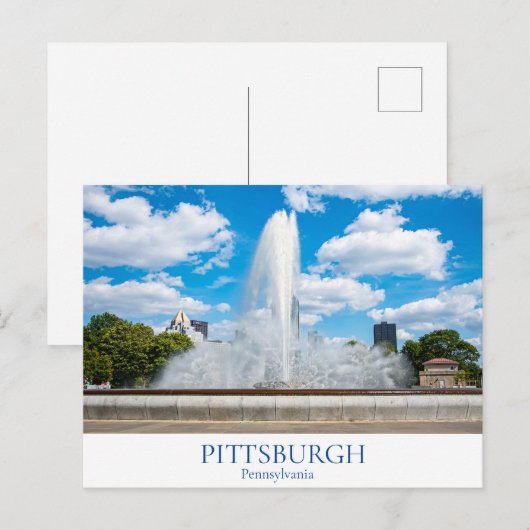 Pittsburgh Postkarte (Vorne/Hinten)