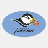 Pittsburgh Puffins-Logo Ovaler Aufkleber (Vorderseite)