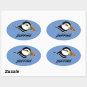 Pittsburgh Puffins-Logo Ovaler Aufkleber (Blatt)