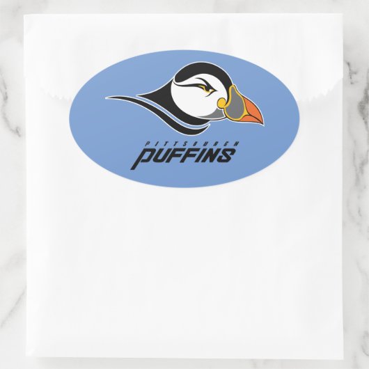 Pittsburgh Puffins-Logo Ovaler Aufkleber (Tasche)