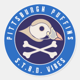 Pittsburgh Puffins S.T.B.D. Vibes Runder Aufkleber