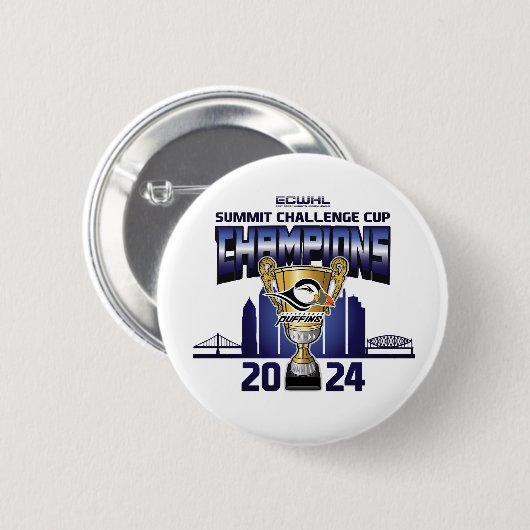 Pittsburgh Puffins Summit Challenge Cup Champions Button (Vorne & Hinten)