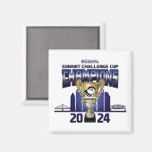 Pittsburgh Puffins Summit Challenge Cup Champions Magnet (Vorderseite/Rückseite)
