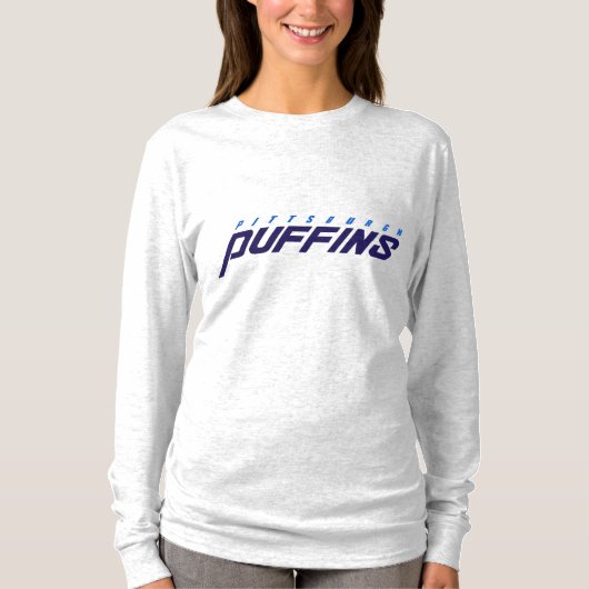 Pittsburgh Puffins Text Logo T-Shirt (Vorderseite)