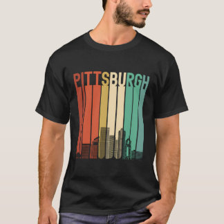 Pittsburgh Retro City Architecture Vintag Sports T-Shirt