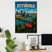 Pittsburgh Roberto Clemente Bridge Poster (Heimbüro)