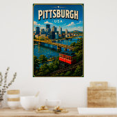 Pittsburgh Roberto Clemente Bridge Poster (Küche)