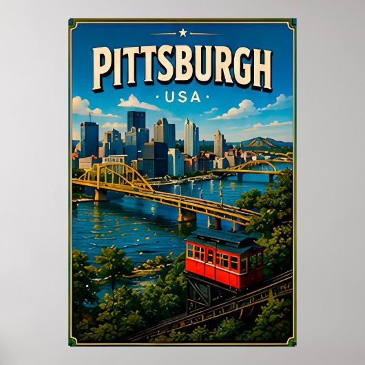 Pittsburgh Roberto Clemente Bridge Poster (Vorne)
