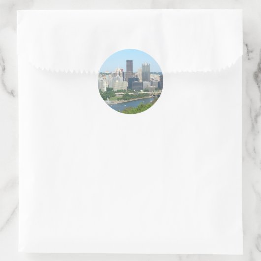 Pittsburgh Runder Aufkleber (Tasche)