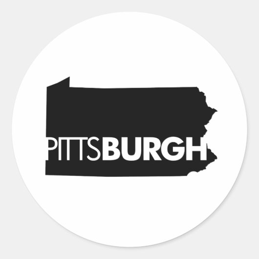 Pittsburgh Runder Aufkleber (Vorderseite)