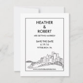 Pittsburgh Save the Date - Skyline (schwarz) (Vorderseite)