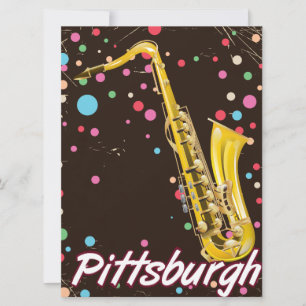 Pittsburgh Saxophone Reiseplakat.