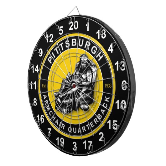 Pittsburgh Sessel Quarterback Football Dartboard Dartscheibe (Vorderseite rechts)