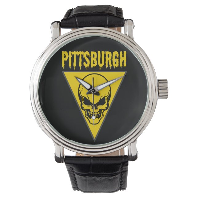 Pittsburgh Skull Armbanduhr (Vorderseite)