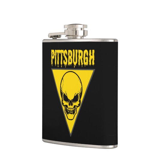 Pittsburgh Skull Flachmann (Links)