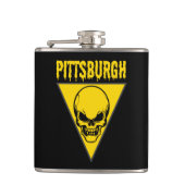 Pittsburgh Skull Flachmann (Vorderseite)