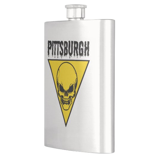 Pittsburgh Skull Flask Classic Flachmann (Links)