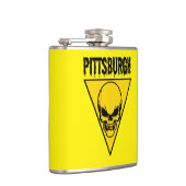 Pittsburgh Skull Flask Gelb Flachmann (Rechts)