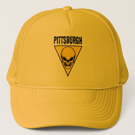 Pittsburgh Skull Truckerkappe (Vorderseite)