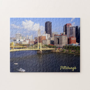 Pittsburgh-Skyline Allegheny Fluss Clemente Brück Puzzle