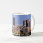 Pittsburgh-Skyline Allegheny Fluss Clemente Brücke Kaffeetasse (VorderseiteRechts)
