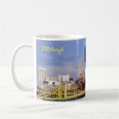 Pittsburgh-Skyline Allegheny Fluss Clemente Brücke Kaffeetasse (Links)