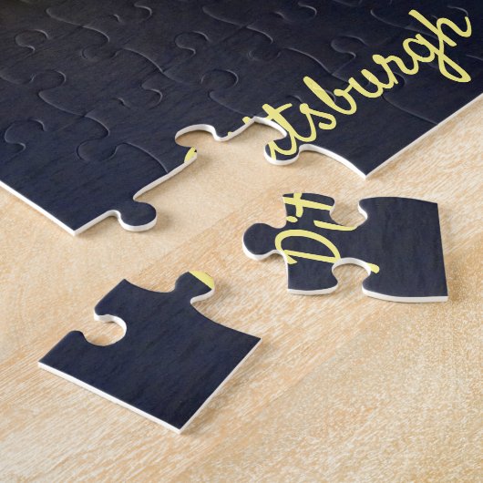 Pittsburgh-Skyline Allegheny Fluss Clemente Brücke Puzzle (Seite)