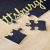 Pittsburgh-Skyline Allegheny Fluss Clemente Brücke Puzzle (Seite)