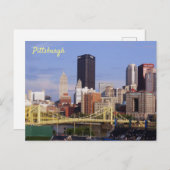 Pittsburgh Skyline Allegheny River Clemente Bridge Postkarte (Vorne/Hinten)