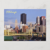 Pittsburgh Skyline Allegheny River Clemente Bridge Postkarte (Vorderseite)