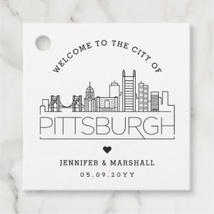 Pittsburgh Skyline Begrüßung Geschenkanhänger
