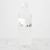 Pittsburgh Skyline | Begrüßungsnachricht Wasserflaschenetikett (Rückseite)