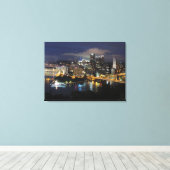 Pittsburgh Skyline bei der Leinwand Dusk (Insitu (Holzboden))