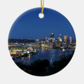 Pittsburgh Skyline bei Dusk Keramikornament (Vorne)