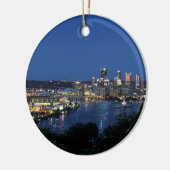 Pittsburgh Skyline bei Dusk Keramikornament (Links)
