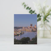 Pittsburgh Skyline bei Dusk Postkarte (Stehend Vorderseite)