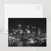 Pittsburgh Skyline bei Nacht Postkarte (Vorne/Hinten)