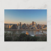 Pittsburgh Skyline bei Sunset Postkarte (Vorderseite)