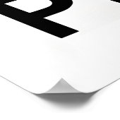 Pittsburgh Skyline Black & White Winter City Poster (Ecke)