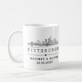 Pittsburgh Skyline - Brautgeschenk Kaffeetasse (Links)