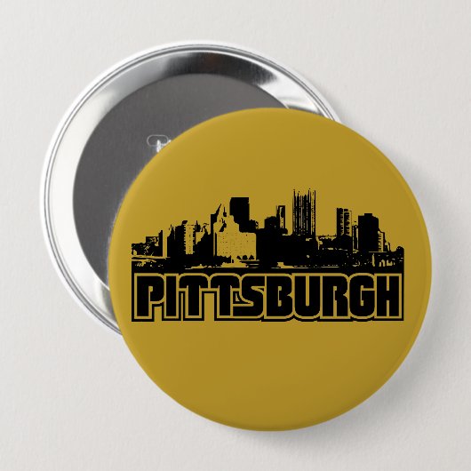 Pittsburgh-Skyline Button (Vorne & Hinten)