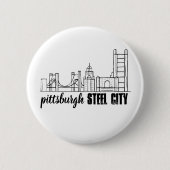 Pittsburgh Skyline Button (Vorderseite)
