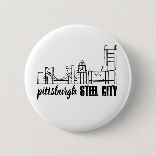Pittsburgh Skyline Button (Vorderseite)