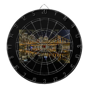 PITTSBURGH SKYLINE DART BOARD DARTSCHEIBE