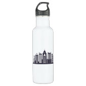 Pittsburgh Skyline Edelstahlflasche (Vorderseite)