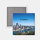 Pittsburgh, Skyline-Foto von Pennsylvania Magnet (Vorderseite/Rückseite)