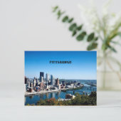 Pittsburgh, Skyline-Foto von Pennsylvania Postkarte (Stehend Vorderseite)