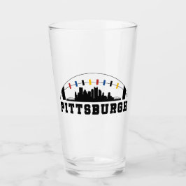 Pittsburgh Skyline Fußballglas Glas