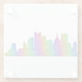 Pittsburgh-Skyline Glasuntersetzer (Rückseite)